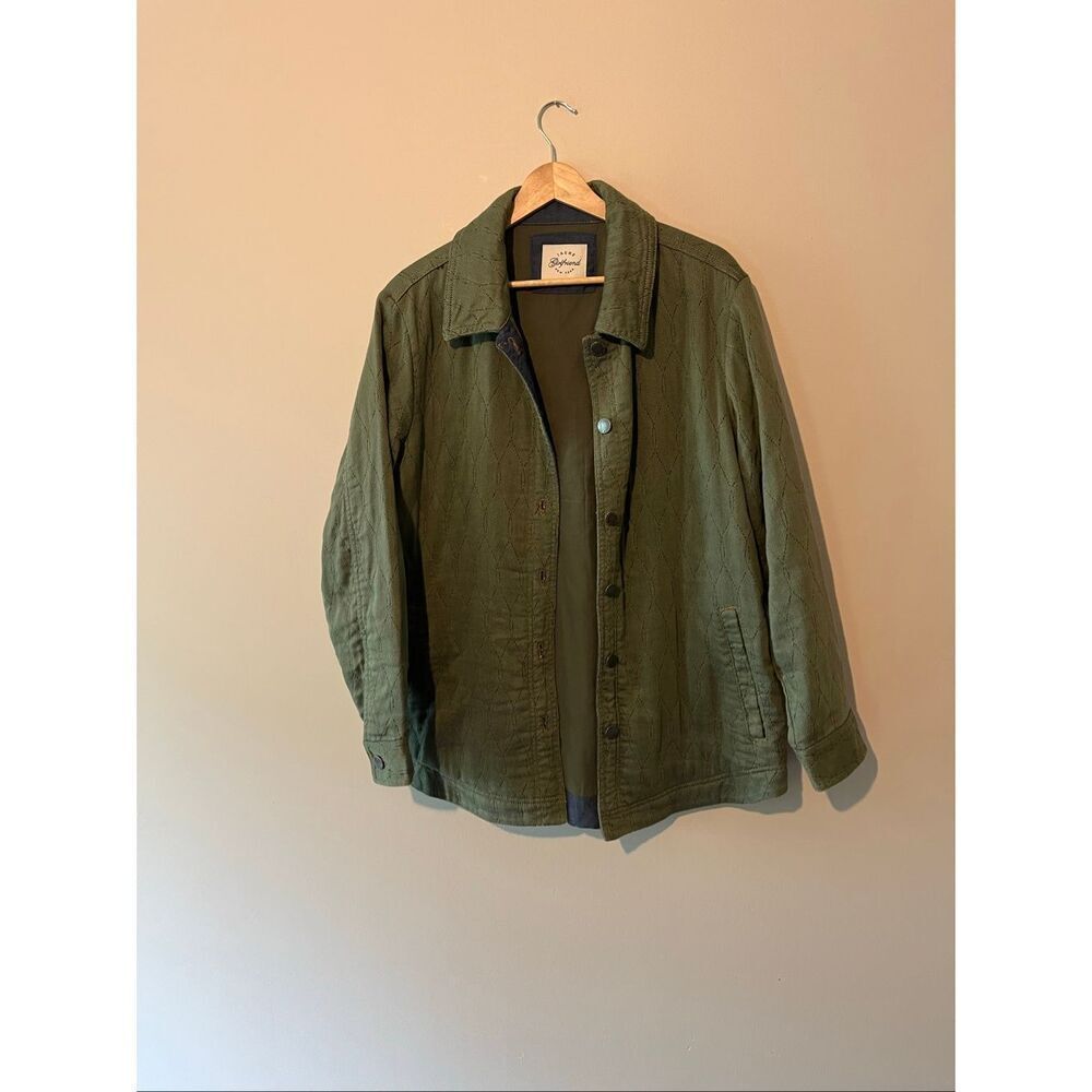 Jachs Girlfriend Green Quilted Barn Jacket Womens Medium - Picture 2 of 9